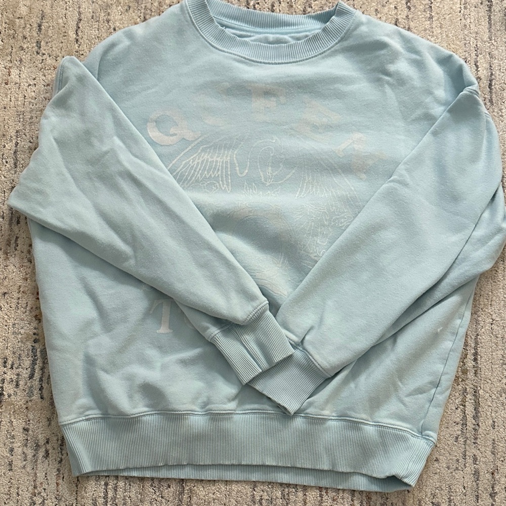 American Eagle Outfitters Soft Blue Crewneck Sweater